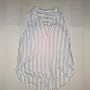 J. Crew Blue and White Striped Women's Top